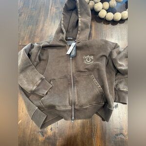 Abercrombie&Fitch Brown Nashville Tennessee Zip Hoodie!  Bronco embroidered logo